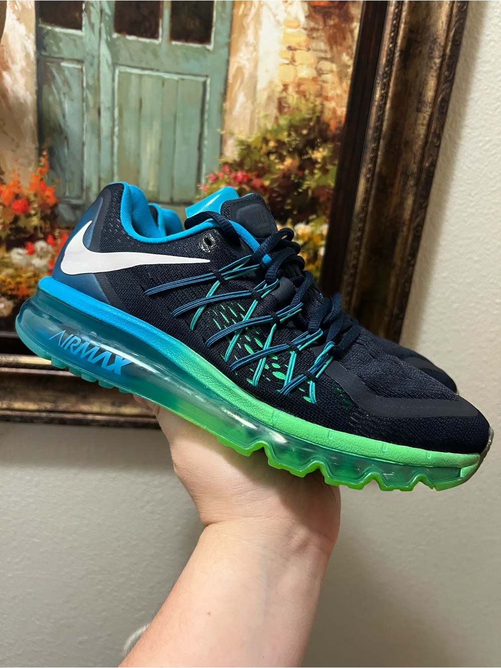 Nike Air Max 2015 Dark Obsidian Poison Green sneakers